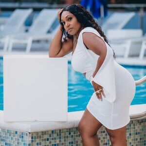 Womens Bodycon Mini Dress Cut Out Cold Shoulder Draped Sleeve Asymmetrical Hem